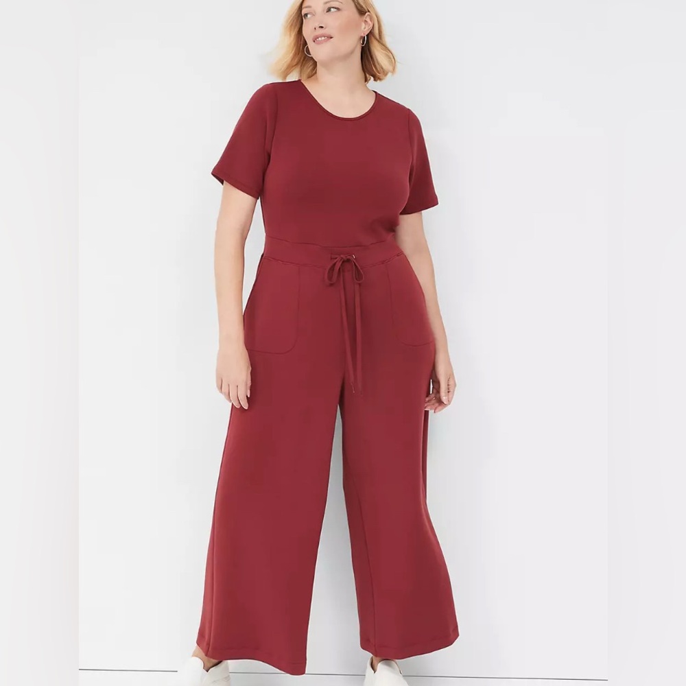 Lane Bryant Journey Perfect Sleeve Wide Leg Jumpsuit